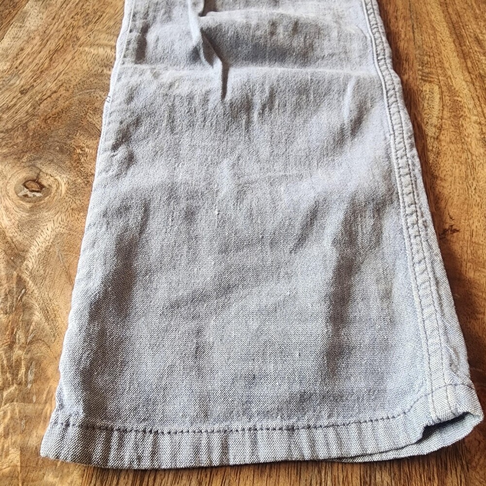 James Perse Pants Womens 25 Gray Linen Chambray Chino Utility Pockets Casual - Picture 2 of 11